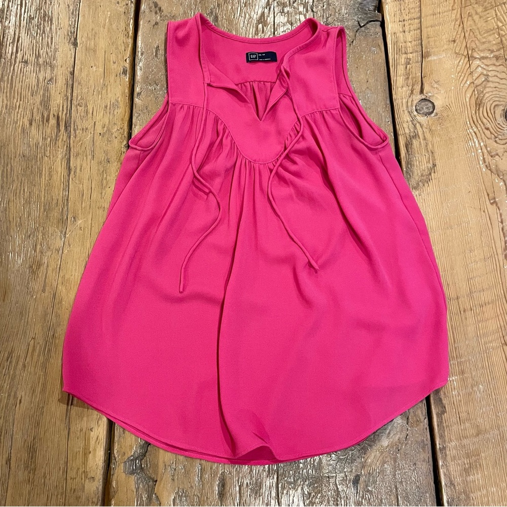 GAP Hot Pink Sleeveless Flowy Blouse